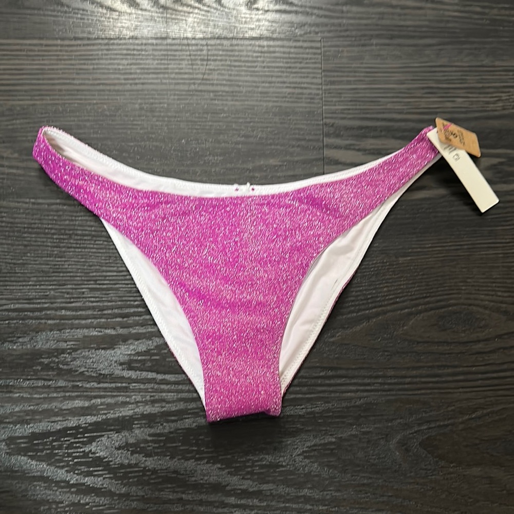 NWT VS PINK, Medium, Pink Glitter Bikini Bottom